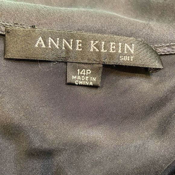 Vintage 90’s Y2K Black Silk Rhinestone Tank Top Shell Anne Klein - Picture 8 of 9